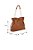 Bolsa Shopper Grande Camurça Alça Corrente Amarração Lateral Luiza Barcelos Camel - Imagem 6