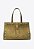 Bolsa Grande Couro Tote Alça Fivela Rebites Vicenza Verde - Imagem 1