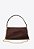 Bolsa Média Couro Camurça Rebite Fivela Ziper Shoulder Thaila Vicenza Coffee - Imagem 3