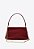Bolsa Média Thaila Couro Camurça Rebite Fivela Ziper Shoulder Vicenza Marsala - Imagem 3