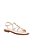 Sandalia Rasteira Couro Aplicações Esferas Tiras Luiza Barcelos Off White - Imagem 1