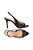 Scarpin Peep Toe Couro Verniz Slingback Salto Fino Luiza Barcelos Preto - Imagem 6