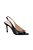 Scarpin Peep Toe Couro Verniz Slingback Salto Fino Luiza Barcelos Preto - Imagem 1