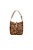 Bolsa Media Camurça Animal Print Alça Fivela Fecho Ziper Luiza Barcelos Camel - Imagem 3