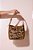 Bolsa Media Camurça Animal Print Alça Fivela Fecho Ziper Luiza Barcelos Camel - Imagem 7