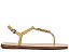 Rasteira Feminino Verniz Injetado Logo Strass Schutz Nude - Imagem 1