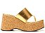 Tamanco Flatform Metalcolor Palha Vicenza Dourado - Imagem 1