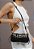 Bolsa Feminina Pequena Shoulder Vick Couro Croco Corrente Vicenza Preto - Imagem 5