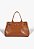 Bolsa Grande Tote Sally Couro Ziper Schutz Marrom - Imagem 1