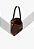 Bolsa Grande Couro Camurça Alça Fivela Logo Mania Schutz Coffee - Imagem 4