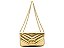 Bolsa Pequena Clutch Metalcolor Couro Corrente Vicenza Dourado - Imagem 1