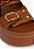 Sandalia Flatform Anabela Couro Fivelas Schutz Camel - Imagem 5