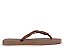 Chinelo Feminino Jelly Flip Flop Bico Quadrado Schutz Marrom - Imagem 1