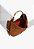 Bolsa Media Tiracolo Jack Couro Camurça Alça Metal Fivelas Schutz Coffee - Imagem 4