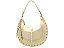 Bolsa Grande Rebite Couro Hobo Ziper Logomania Vicenza Off White - Imagem 1