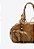 Bolsa Media Couro Croco Bowling Rachel Ziper Alça Tresse Vicenza Camel - Imagem 5
