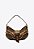 Bolsa Media Couro Camurça Rebite Fivela Shoulder Jamie Vicenza Marrom - Imagem 1