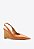 Scarpin Slingback Salto Anabela Madeira Louisa Vicenza Camel - Imagem 3