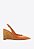 Scarpin Slingback Salto Anabela Madeira Louisa Vicenza Camel - Imagem 1