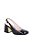 Scarpin Mary Jane Slingback Salto Alto Bloco Verniz Luiza Barcelos Preto - Imagem 2