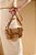 Bolsa Pequena Spikes Palha Fivela Shoulder Luiza Barcelos Camel - Imagem 8
