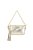 Bolsa Feminina Pequena Metalcolor Couro Alça Corrente Logo Luiza Barcelos Dourado - Imagem 1