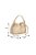 Bolsa Feminina Pequena Bucket Crossbody Tiras Couro Luiza Barcelos Nude - Imagem 6