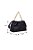 Bolsa Média Nos Enfeites Alça Corrente Dourada Couro Luiza Barcelos Preto - Imagem 6