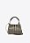 Bolsa Pequena Tote Bella Multicolor Multimaterial Palha Couro Vicenza Preto - Imagem 3