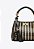 Bolsa Pequena Tote Bella Multicolor Multimaterial Palha Couro Vicenza Preto - Imagem 5