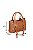 Bolsa Pequena Tote Couro Ziper Rebites Fivela Luiza Barcelos Camel - Imagem 6