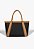 Bolsa Grande Shopper Multimaterial Couro Ziper Schutz Preto - Imagem 2