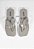 Chinelo Feminino Jelly Flip Flop Bico Quadrado Schutz Cinza - Imagem 4
