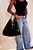 Bolsa Grande Corrente Metal Camurça Thassia Naves Luiza Barcelos Preto - Imagem 6