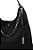 Bolsa Grande Corrente Metal Camurça Thassia Naves Luiza Barcelos Preto - Imagem 5