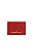Porta Cartão Feminino Pequeno Logo Couro Luiza Barcelos Vermelho - Imagem 1