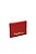 Porta Cartão Feminino Pequeno Logo Couro Luiza Barcelos Vermelho - Imagem 2