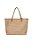 Bolsa Grande Tote Palha Couro Tag Logo Luiza Barcelos Camel - Imagem 3