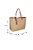 Bolsa Grande Tote Palha Couro Tag Logo Luiza Barcelos Camel - Imagem 7