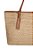 Bolsa Grande Tote Palha Couro Tag Logo Luiza Barcelos Camel - Imagem 5