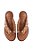 Chinelo Feminino Dedos Couro Tresse Aplicações Metal Luiza Barcelos Camel - Imagem 4