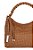 Bolsa Tote Médio Enfeites Alça Tresse Couro Luiza Barcelos Camel - Imagem 4