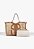 Bolsa Shopper Grande Rafia Tresse Logomania Couro Schutz Camel - Imagem 5