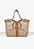 Bolsa Shopper Grande Rafia Tresse Logomania Couro Schutz Camel - Imagem 3