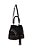 Bolsa Grande Camurça Rebite Alça Fivela Bucket Luiza Barcelos Preto - Imagem 4
