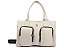 Bolsa Grande Logo Ziper Tote Alça Multimaterial Schutz Off White - Imagem 1