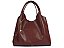 Bolsa Grande Agnes Couro Croco Tag Corrente Hobo Schutz Marsala - Imagem 1