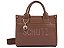 Bolsa Media Tote Couro Alça Ziper Logo Schutz Marrom - Imagem 1