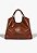 Bolsa Grande Couro Hobo Agnes Since 95 Schutz Camel - Imagem 1