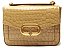 Bolsa Média Verniz Croco Tiracolo Vicenza Nude - Imagem 1